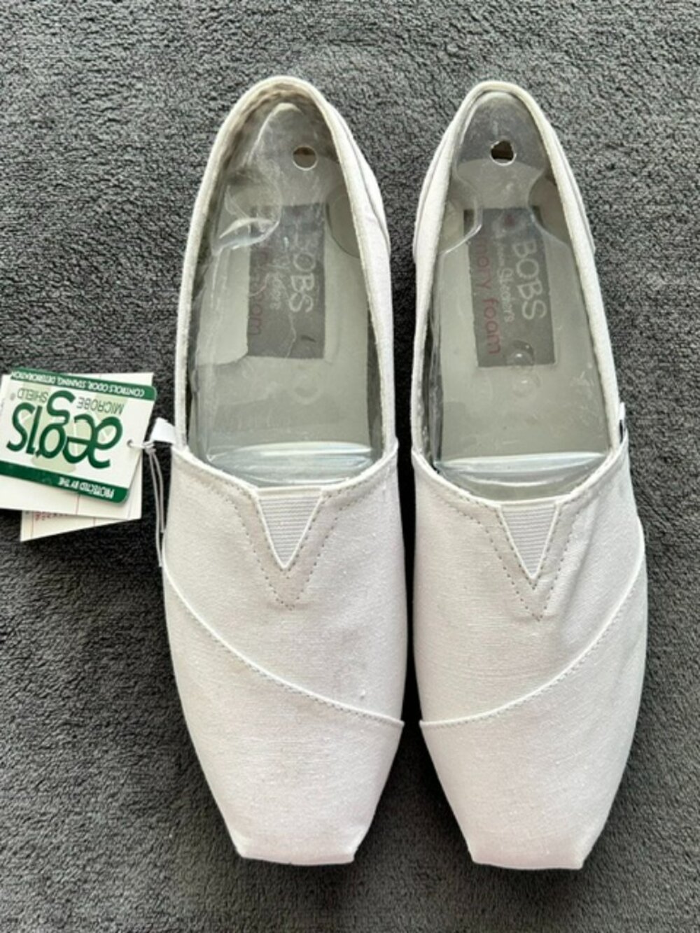 Skechers Bobs Plush Peace & Love Women's Shoes, White 8M - Picture 2 of 5